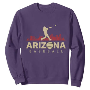 Vintage Arizona State Pride Baseball Player Graphic Sweatshirt Vintage Phoenix Skyline Batter Sports Fan