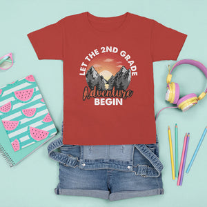 Hello 2nd Grade T Shirt For Kid Let The Second Grade Adventure Begin Retro Sunset TS02 Printyourwear