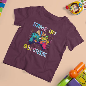 Game On 5th Grade T Shirt For Kid Video Game Back To School Gaming TS02 Printyourwear