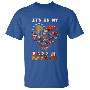 Native American T Shirt It's In My DNA Indigenous American Indian Heart TS02 Royal Blue Printyourwear