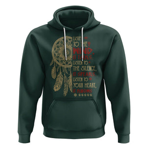 Native American Hoodie Dreamcatcher Feather Indigenous American Indian Culture TS02 Dark Forest Green Printyourwear