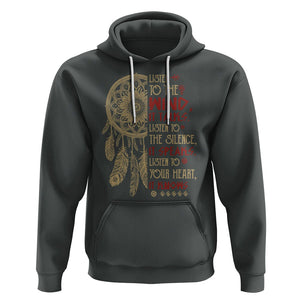 Native American Hoodie Dreamcatcher Feather Indigenous American Indian Culture TS02 Dark Heather Printyourwear