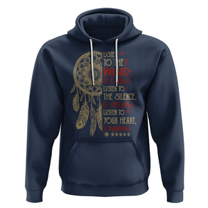Native American Hoodie Dreamcatcher Feather Indigenous American Indian Culture TS02 Navy Printyourwear