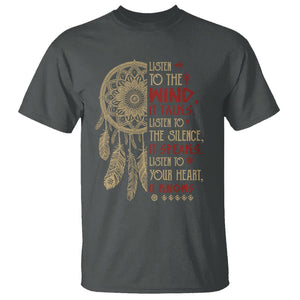 Native American T Shirt Dreamcatcher Feather Indigenous American Indian Culture TS02 Dark Heather Printyourwear