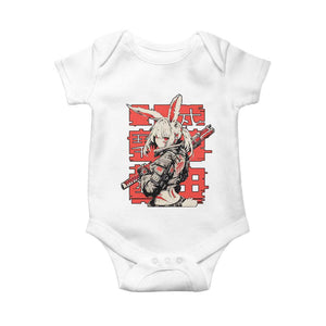 Anime Manga Cyberpunk Baby Onesie Techwear Harajuku Style Bunny Girl TS02 White Print Your Wear