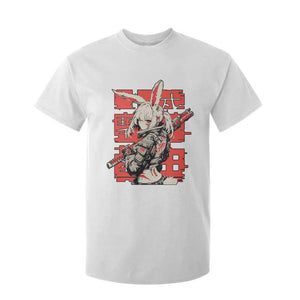 Anime Manga Cyberpunk T Shirt For Kid Techwear Harajuku Style Bunny Girl TS02 White Print Your Wear