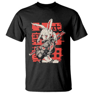 Anime Manga Cyberpunk T Shirt Techwear Harajuku Style Bunny Girl TS02 Black Print Your Wear