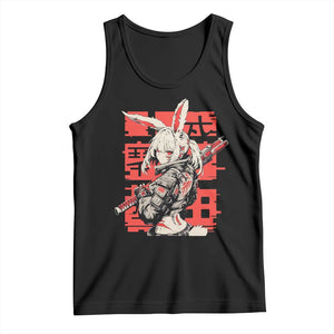 Anime Manga Cyberpunk Tank Top Techwear Harajuku Style Bunny Girl TS02 Black Print Your Wear