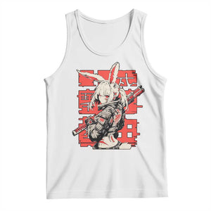 Anime Manga Cyberpunk Tank Top Techwear Harajuku Style Bunny Girl TS02 White Print Your Wear