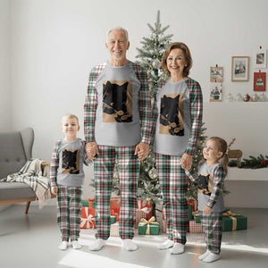 Kawaii Cat Eating Sushi Plaid Pajama Set Japanese Anime Manga Otaku Retro Vintage Graphic TS02 Christmas Plaid Print Your Wear