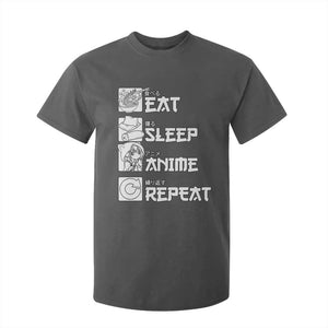 Eat Sleep Anime Repeat T Shirt For Kid Japan Otaku Manga Lover TS02 Dark Heather Print Your Wear