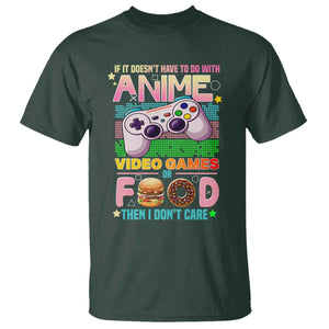 Anime Video Games Food T Shirt Japan Kawaii Gamer Otaku Aesthetic TS02 Dark Forest Green Print Your Wear