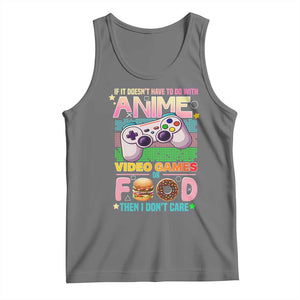 Anime Video Games Food Tank Top Japan Kawaii Gamer Otaku Aesthetic TS02 Black Heather Print Your Wear