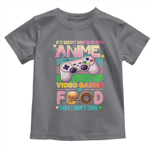 Anime Video Games Food Toddler T Shirt Japan Kawaii Gamer Otaku Aesthetic TS02 Charcoal Print Your Wear
