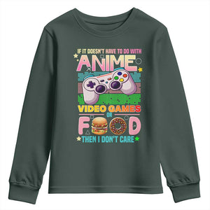 Anime Video Games Food Youth Sweatshirt Japan Kawaii Gamer Otaku Aesthetic TS02 Dark Forest Green Print Your Wear