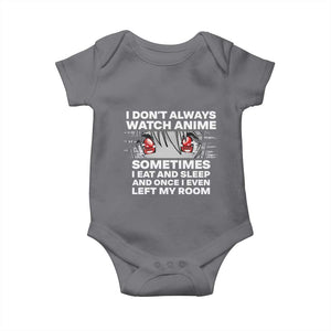 Funny Anime Lover Baby Onesie Japanese Kawaii Manga Otaku TS02 Charcoal Print Your Wear