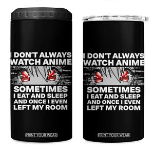 Funny Anime Lover 4 in 1 Can Cooler Tumbler Japanese Kawaii Manga Otaku TS02 One Size: 16 oz Black Print Your Wear