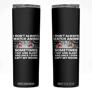 Funny Anime Lover Skinny Tumbler Japanese Kawaii Manga Otaku TS02 Black Print Your Wear
