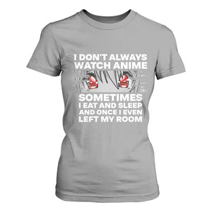 Funny Anime Lover T Shirt For Women Japanese Kawaii Manga Otaku TS02 Sport Gray Print Your Wear