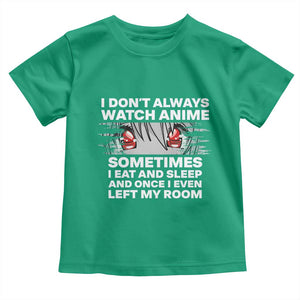 Funny Anime Lover Toddler T Shirt Japanese Kawaii Manga Otaku TS02 Irish Green Print Your Wear