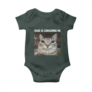 Funny Silly Cat Meme Baby Onesie Rage Is Consuming Me Staring TS02 Print Your Wear