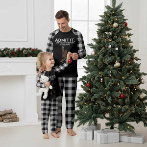 Funny Bigfoot Plaid Pajama Set Admit It Life Would Be Boring Without Me Rock Hand TS02 White Plaid Print Your Wear