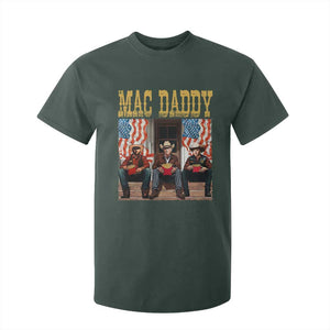 Mac Daddy T Shirt For Kid Trump Vance Elon 2025 American Flag TS02 Dark Forest Green Print Your Wear