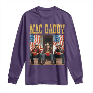 Mac Daddy Long Sleeve Shirt Trump Vance Elon 2025 American Flag TS02 Purple Print Your Wear