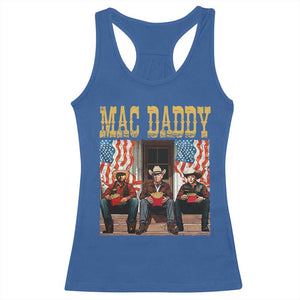 Mac Daddy Racerback Tank Top Trump Vance Elon 2025 American Flag TS02 Royal Blue Print Your Wear