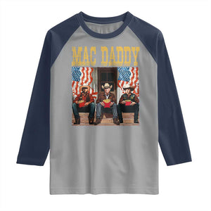 Mac Daddy Raglan Shirt Trump Vance Elon 2025 American Flag TS02 Sport Gray Navy Print Your Wear