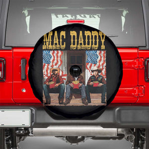 Mac Daddy Spare Tire Cover Trump Vance Elon 2025 American Flag TS02 Black Print Your Wear