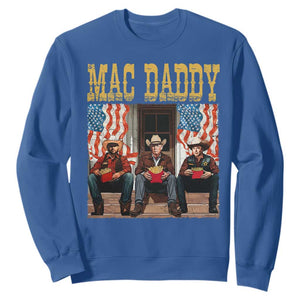 Mac Daddy Sweatshirt Trump Vance Elon 2025 American Flag TS02 Royal Blue Print Your Wear