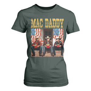 Mac Daddy T Shirt For Women Trump Vance Elon 2025 American Flag TS02 Dark Forest Green Print Your Wear
