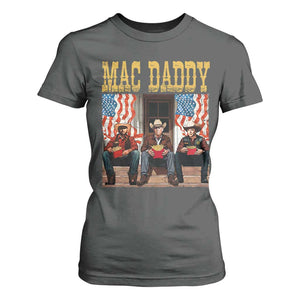Mac Daddy T Shirt For Women Trump Vance Elon 2025 American Flag TS02 Dark Heather Print Your Wear
