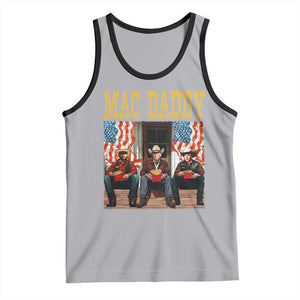 Mac Daddy Tank Top Trump Vance Elon 2025 American Flag TS02 Athletic Heather Black Print Your Wear
