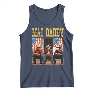 Mac Daddy Tank Top Trump Vance Elon 2025 American Flag TS02 Navy Print Your Wear