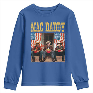 Mac Daddy Youth Sweatshirt Trump Vance Elon 2025 American Flag TS02 Royal Blue Print Your Wear