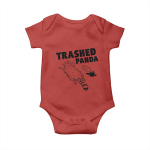 Funny Trashed Panda Baby Onesie Drunk Raccoon Meme Hot Mess TS02 Red Print Your Wear