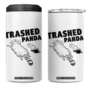 Funny Trashed Panda 4 in 1 Can Cooler Tumbler Drunk Raccoon Meme Hot Mess TS02 One Size: 16 oz White Print Your Wear