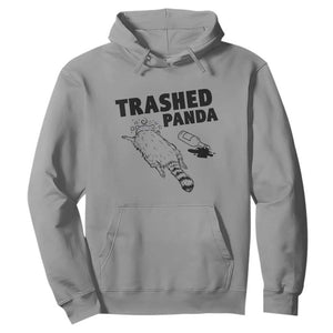 Funny Trashed Panda Hoodie Drunk Raccoon Meme Hot Mess TS02 Sport Gray Print Your Wear