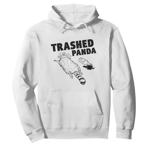 Funny Trashed Panda Hoodie Drunk Raccoon Meme Hot Mess TS02 White Print Your Wear