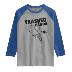 Funny Trashed Panda Raglan Shirt Drunk Raccoon Meme Hot Mess TS02 Sport Gray Royal Print Your Wear