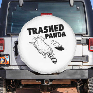 Funny Trashed Panda Spare Tire Cover Drunk Raccoon Meme Hot Mess TS02 No hole White Print Your Wear