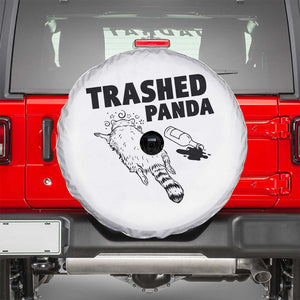 Funny Trashed Panda Spare Tire Cover Drunk Raccoon Meme Hot Mess TS02 White Print Your Wear