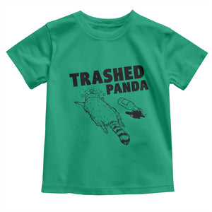 Funny Trashed Panda Toddler T Shirt Drunk Raccoon Meme Hot Mess TS02 Irish Green Print Your Wear