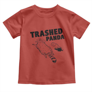 Funny Trashed Panda Toddler T Shirt Drunk Raccoon Meme Hot Mess TS02 Red Print Your Wear