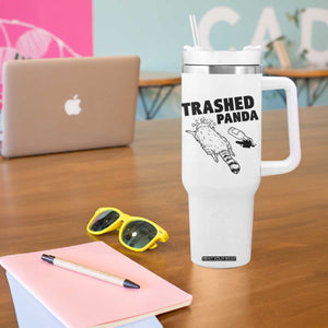 Funny Trashed Panda Tumbler With Handle Drunk Raccoon Meme Hot Mess TS02 Print Your Wear