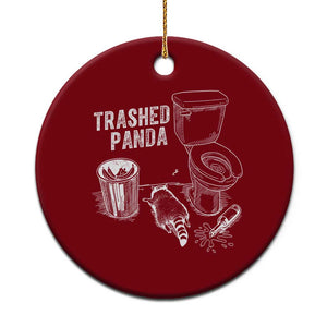 Funny Trashed Panda Ceramic Ornament Drunk Raccoon in Toilet Meme Hot Mess TS02 1pc Red Print Your Wear