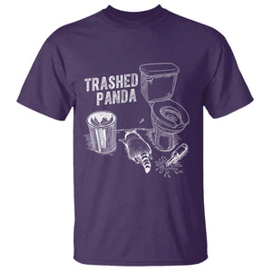 Funny Trashed Panda T Shirt Drunk Raccoon in Toilet Meme Hot Mess TS02 Purple Print Your Wear