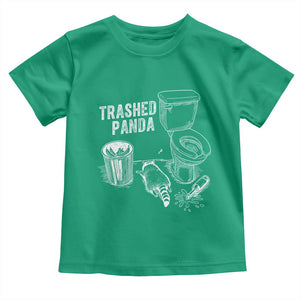 Funny Trashed Panda Toddler T Shirt Drunk Raccoon in Toilet Meme Hot Mess TS02 Irish Green Print Your Wear